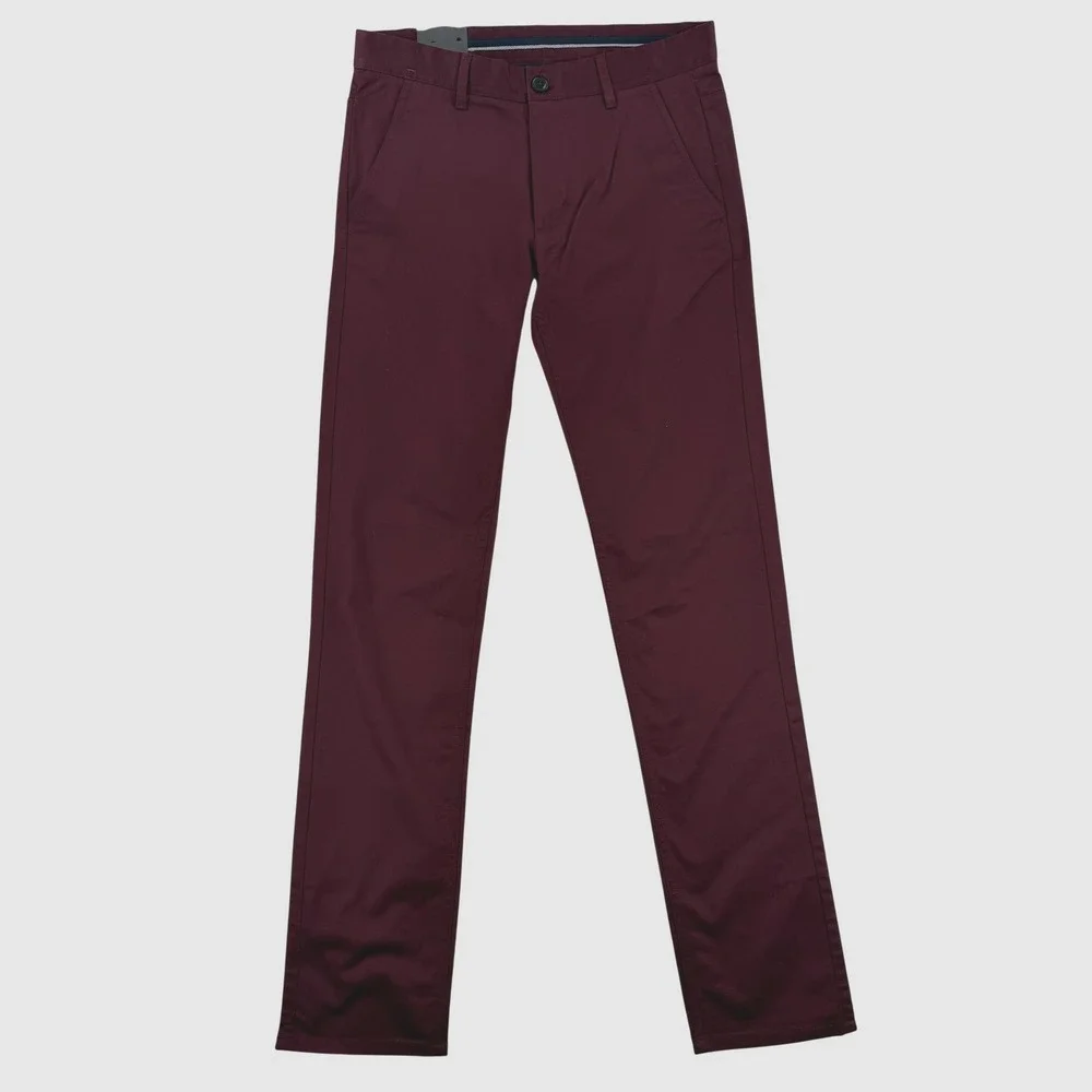Zara Man Chino Pants Mens 30x32 Basic Collection Red Slim Fit Stretch 6861/450